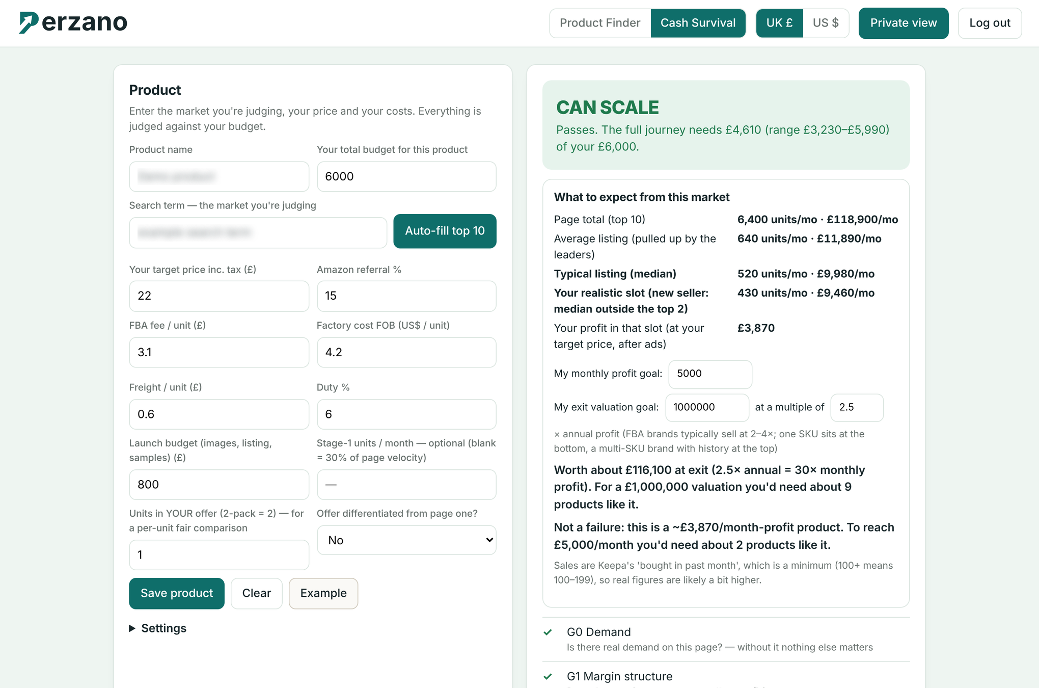 Perzano's Cash Survival screen: a market verdict, what to expect from the market, and the gates it passed